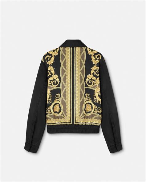 bomber versace baroque|Men's Designer Jackets: Bombers, Puffers .